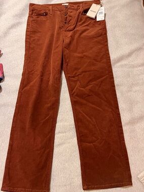 MOTHER Corduroy Pants - Rust Brown
